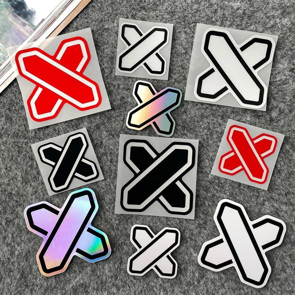 X Logo Reflective/Laser Motorcycle Stickers best